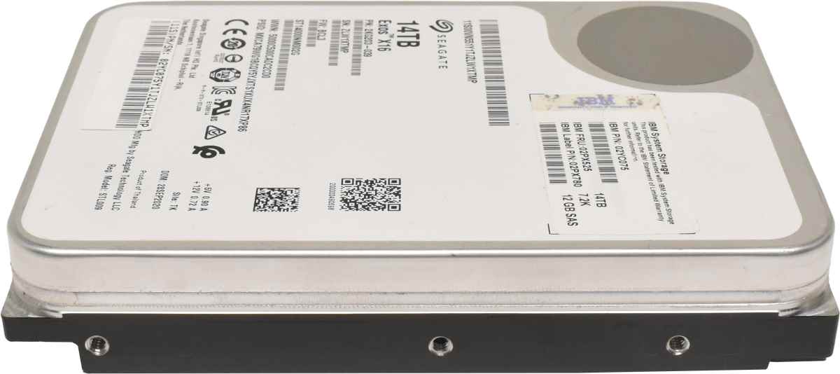 IBM Seagate Exos X16 14TB 02YC075 02PX525 ST14000NM002G 3.5" 7.2K 12G SAS HDD Festplatte
