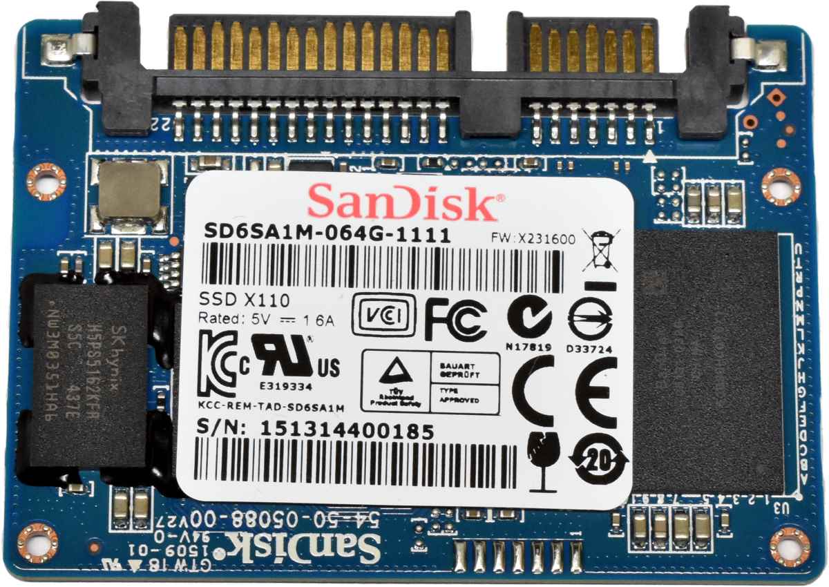 SanDisk 64GB SSD X110 SD6SA1M-064G-1111 SATA 6G Half-Slim SSD SanDisk 64GB SSD X110 SD6SA1M-064G-1111 SATA 6G Half-Slim SSD