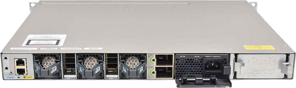 Cisco Catalyst WS-C3850-48T-S 48-Port RJ-45 stackable GE Switch +Module C3850-NM-4-10G 1x PSU Cisco Catalyst WS-C3850-48T-S 48-Port RJ-45 stackable GE Switch +Module C3850-NM-4-10G 1x PSU