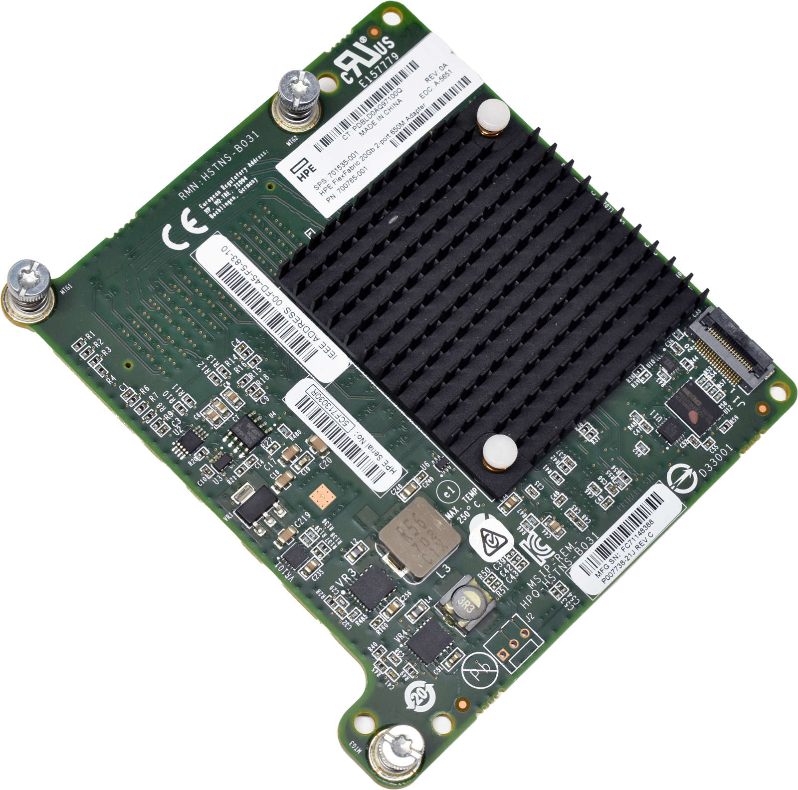HP-FlexFabric-20GB-2-Port-650M-Adapter-701535-001-001.jpg HP FlexFabric 20GB 2-Port 650M Adapter 701535-001 700765-001