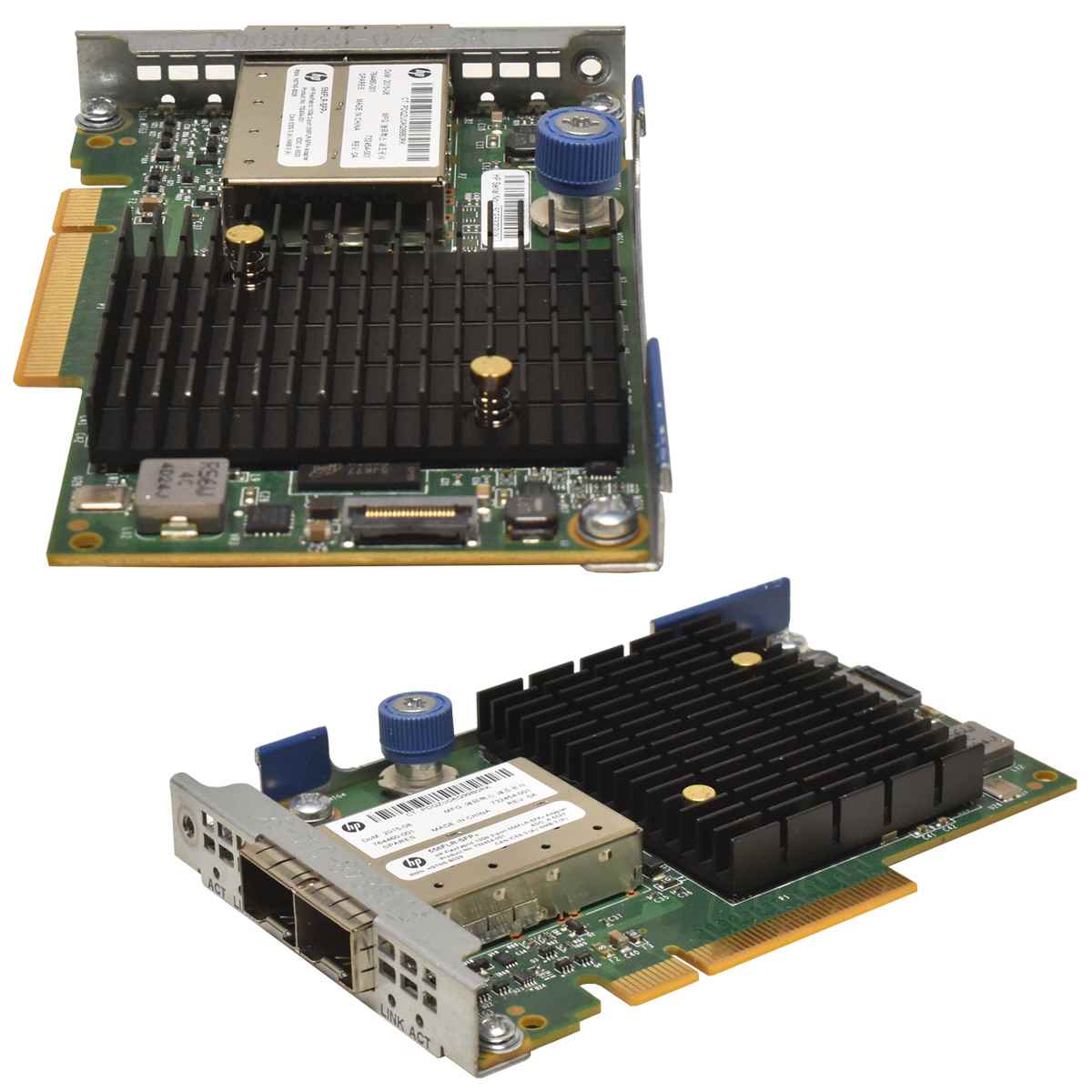 HP FlexFabric 10Gb 2-port 556FLR-SFP+ Adapter PN: 732454-001 764460-001 HP FlexFabric 556FLR-SFP+ 2Port SFP+ 10Gb Server Adapter 732454-001+2x GBIC ProLiant Gen9