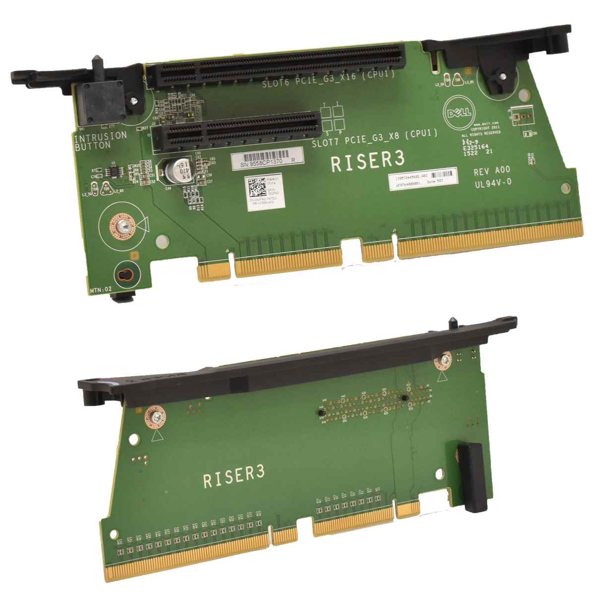 DELL 0NJF90 Riser 3 Board PCIe x16 3.0 PCIe x8 für PowerEdge R820 Server DELL 0NJF90 Riser 3 Board PCIe x16 3.0 PCIe x8 für PowerEdge R820 Server