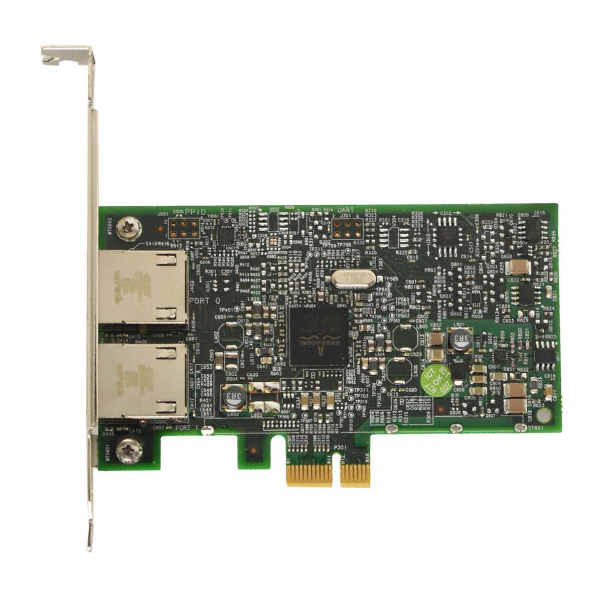 HP 332T Dual-Port PCIe x1 Gigabit Network Adapter 616012-001 615730-001 FP HP 332T Dual-Port PCIe x1 Gigabit Network Adapter 616012-001 615730-001 FP