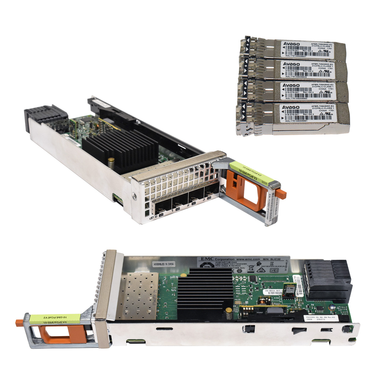 EMC VMAX SLIC30 303-235-102B-02 4-Port 10G SFP+ I/O Module 4 x mini GBICs EMC VMAX SLIC30 303-235-102B-02 4-Port 10G SFP+ I/O Module 4 x mini GBICs