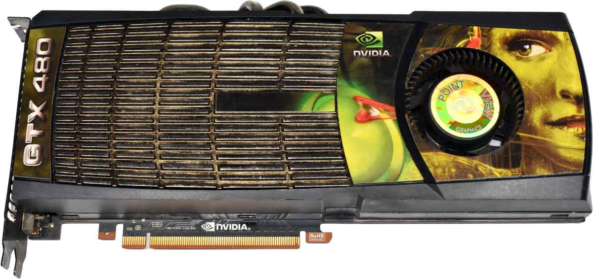 Point of View VGA480-A1 NVIDIA GeForce GTX 480 Graphics Card GF100 1,5GB GDDR5 PCIe 2.0 x16 Mini HDMI 2x DVI FP