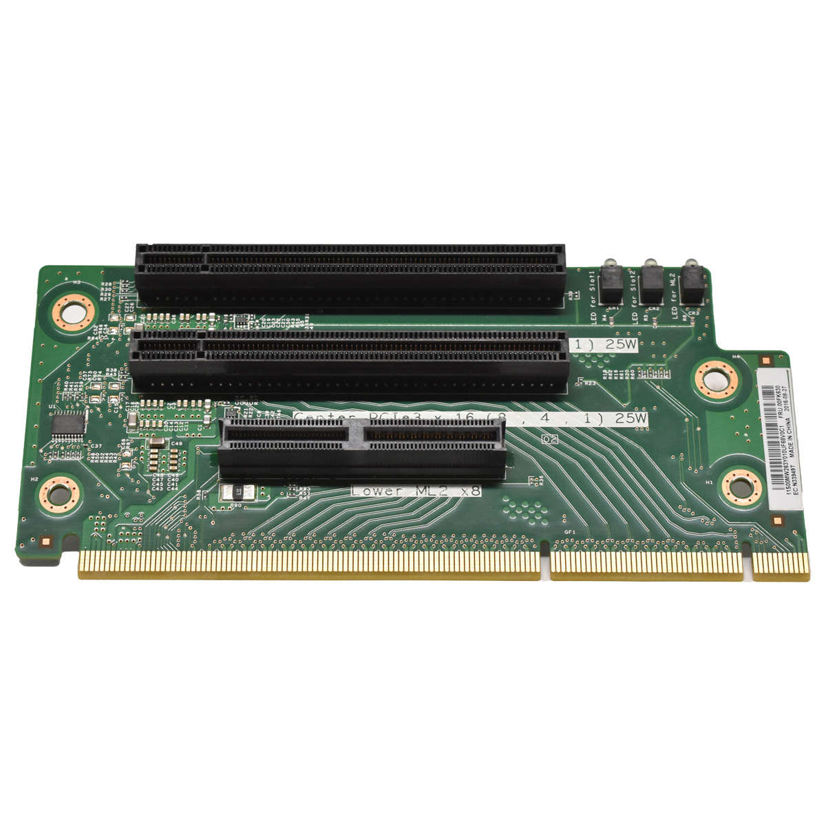 IBM-Lenovo-Slot-Riser-Board-2x-PCIe-x16-1x-ML2-x8-001.jpg IBM Lenovo Slot Riser Board 2x PCIe x16 1x ML2 x8 Gen3 00KA630