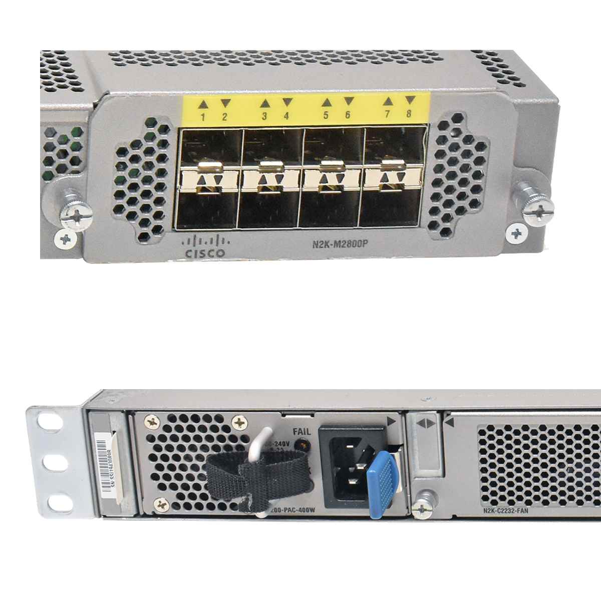 Cisco Nexus N2K-C2232TM-E-10GE 68-4482-04 40-Port 10G Fabric Extender blaue PSUs Cisco Nexus N2K-C2232TM-E-10GE 68-4482-04 40-Port 10G Fabric Extender blaue PSUs