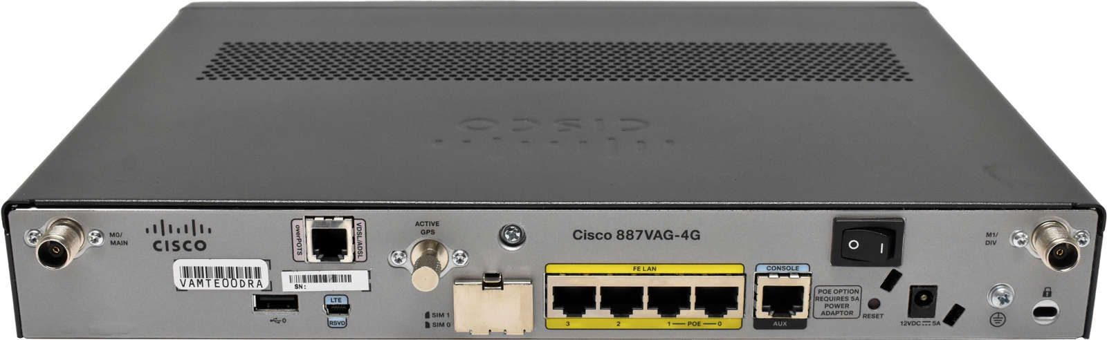 Cisco-C887VAG-4G-GA-K9-4-Port-Fast-Ethernet-Integr-002.jpg Cisco C887VAG-4G-GA-K9 4-Port Fast Ethernet Integrated Services Router no PSU