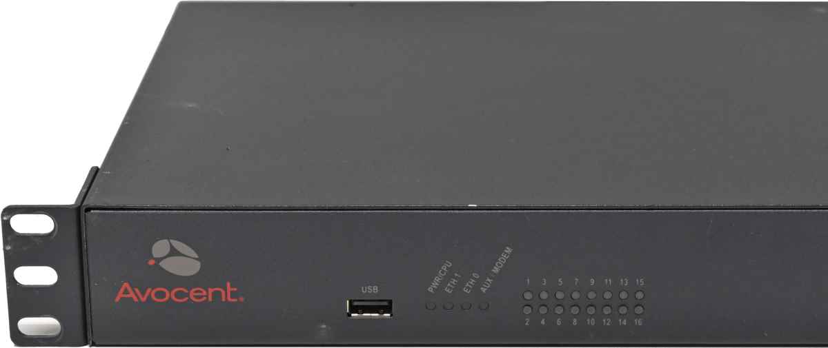 Avocent Cyclades ACS6016 16-Port Advanced Console Server 520-689-501 1x PSU +Rack Ears