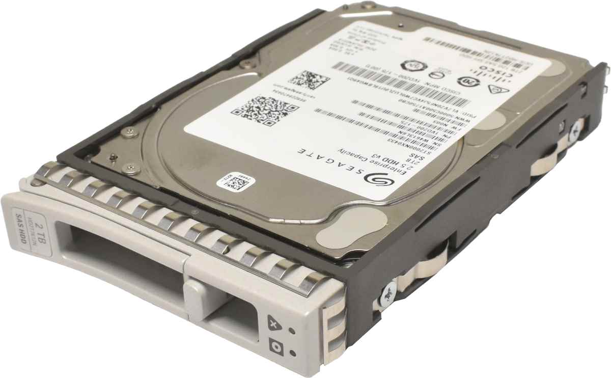 Cisco Seagate 2TB 2.5" 7.2K 12G SAS HDD Festplatte ST2000NX0433 UCS-HD2T7K12N mit Rahmen