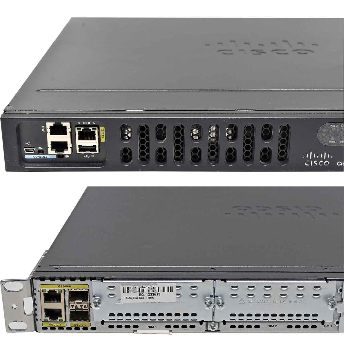 Cisco 4300 Series ISR4331/K9 GE Integrated Services Router +Rack Ears Cisco 4300 Series ISR4331/K9 GE Integrated Services Router +Rack Ears