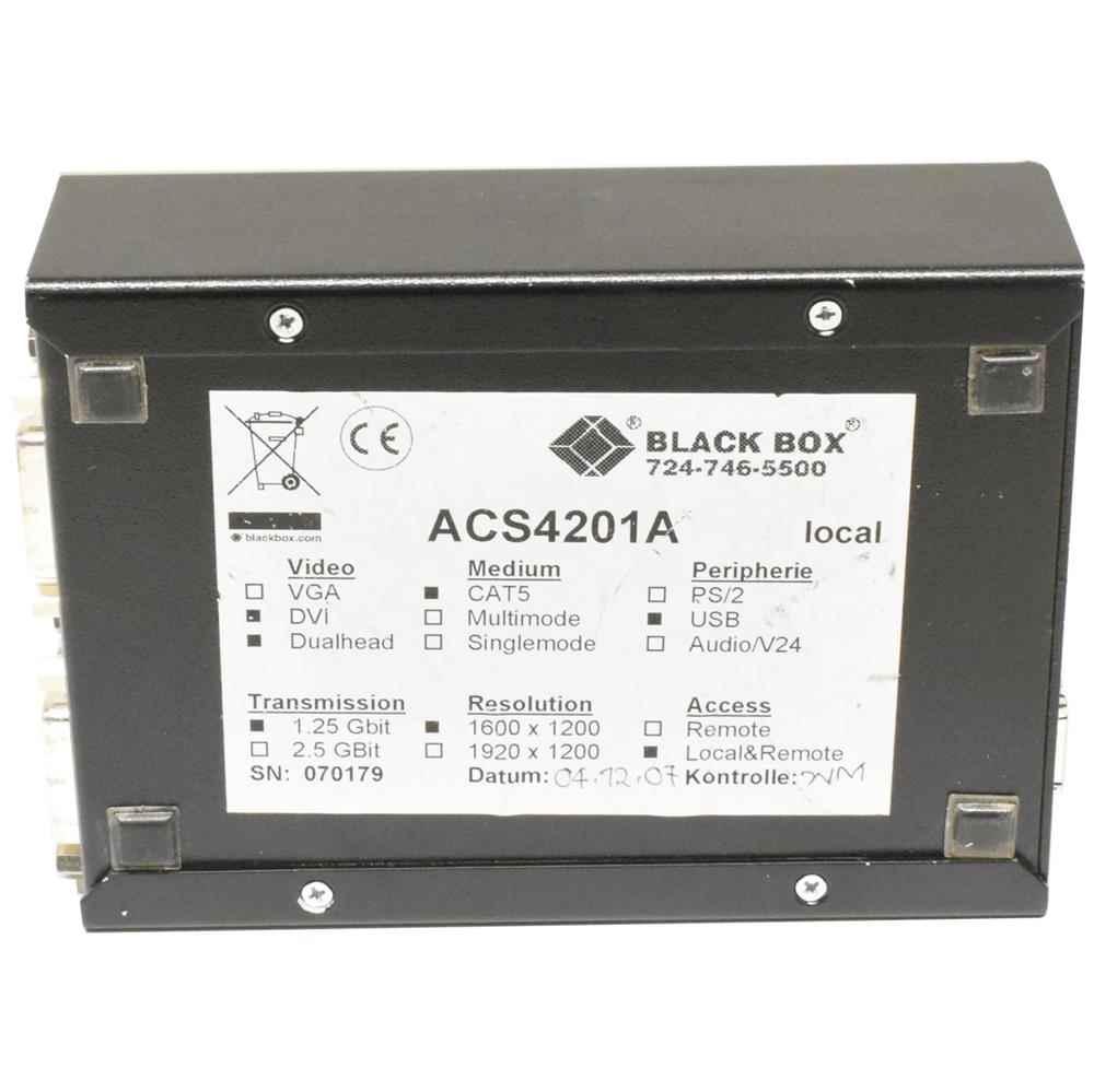 Black Box ACS4201A LOCAL Unit B-WARE without 5V Power Supply Black Box ACS4201A LOCAL Unit B-WARE without 5V Power Supply
