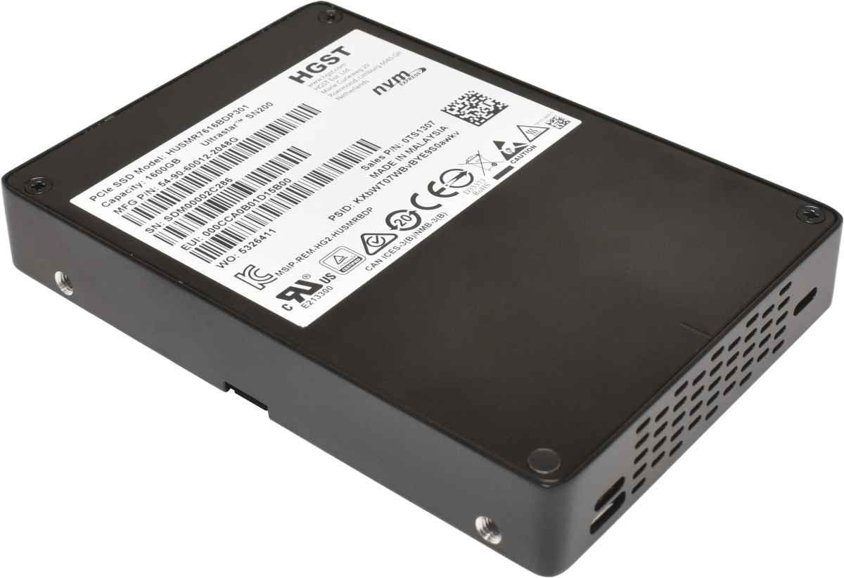 HGST 1.6TB 2.5" SAS SSD NVMe HUSMR7616BDP301 0TS1307