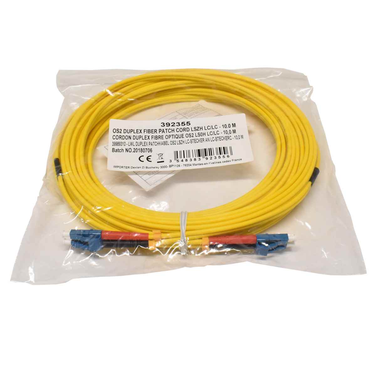 60x Corning OS2 Duplex FIBER Patch Cord LSZH LC/LC-10m NEU NEW