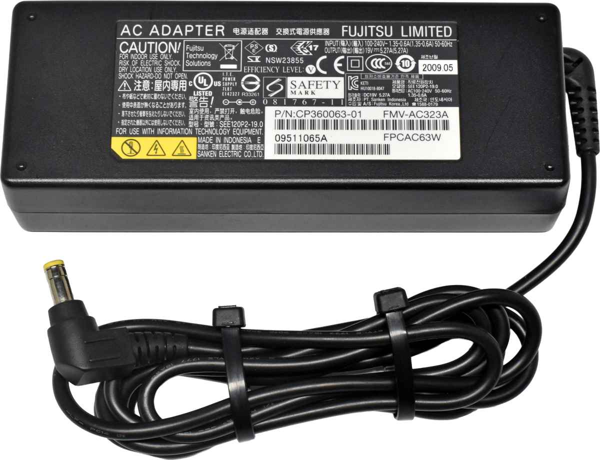 Fujitsu SEE120P2-19.0 CP360063-01 FMV-AC323A 100W AC Adapter 19V 5.27A +Power Cord