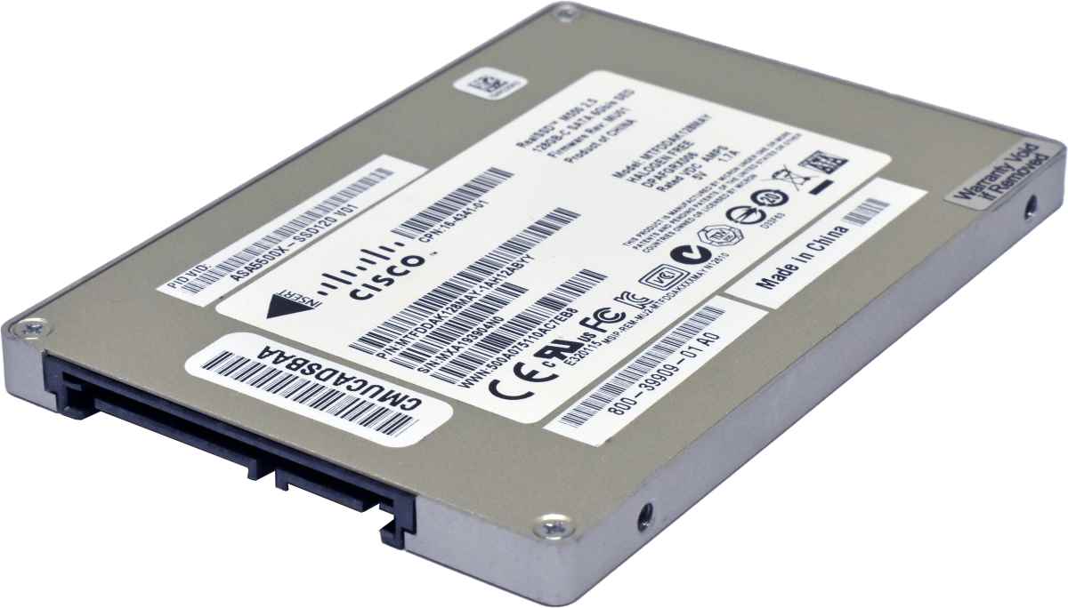 Cisco Micron 128GB ASA5500X-SSD120 16-4341-01 MTFDDAK128MAY 2.5" 6G SATA SSD Cisco Micron 128GB ASA5500X-SSD120 16-4341-01 MTFDDAK128MAY 2.5" 6G SATA SSD