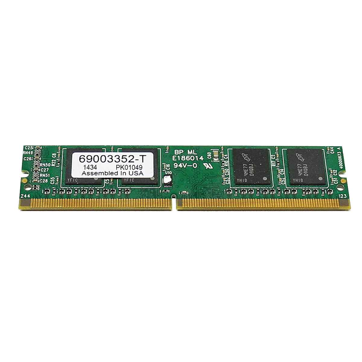 PNY Technologies 69003352-T 4GB PC3-10600 DDR3 ECC 244-pin VLP Mini-UDIMM, H PNY Technologies 69003352-T 4GB PC3-10600 DDR3 ECC 244-pin VLP Mini-UDIMM, H
