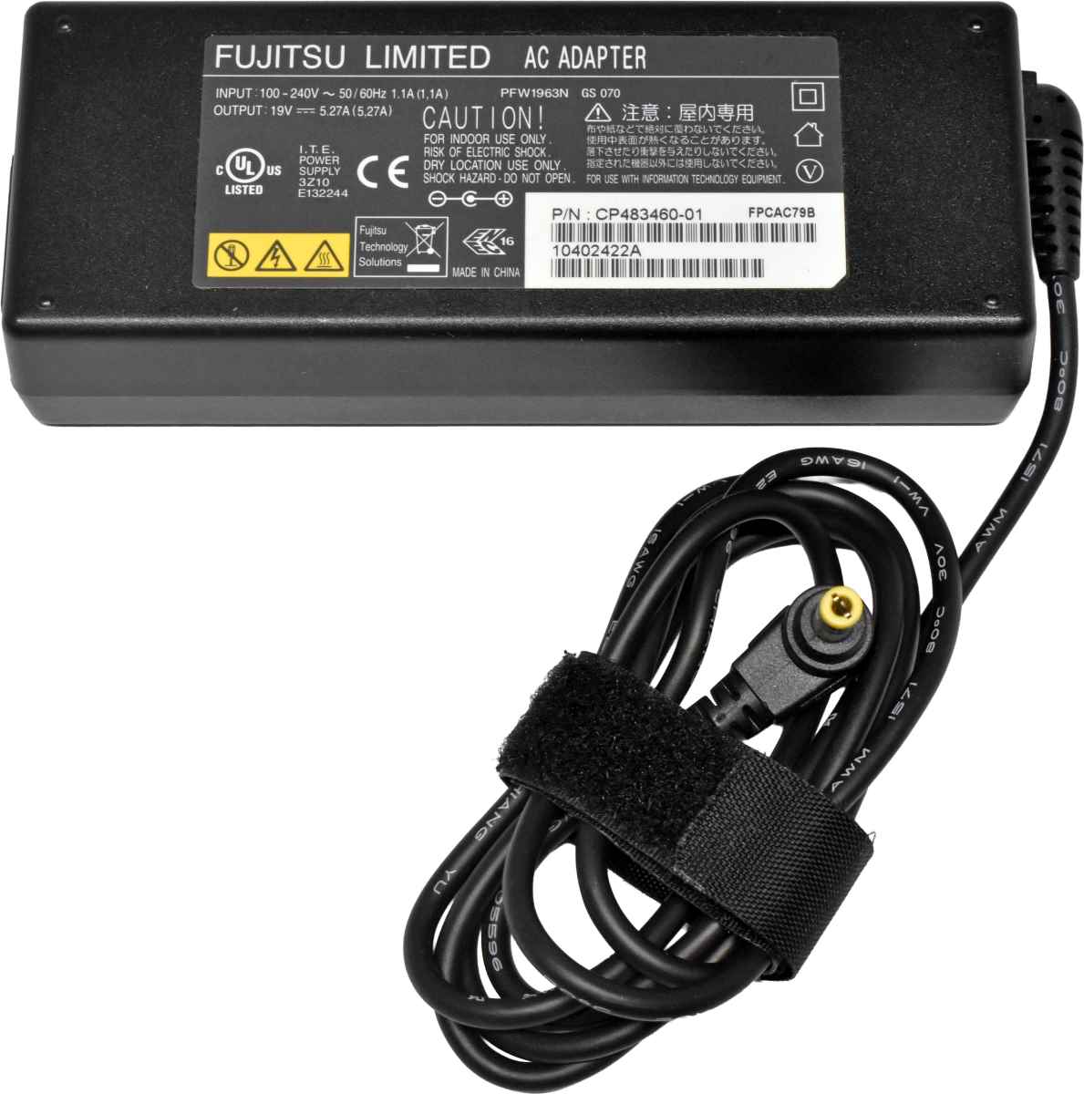 Fujitsu PFW1963N CP483460-01 FPCAC79B 120W AC Adapter 19V 5.27A +Power Cord