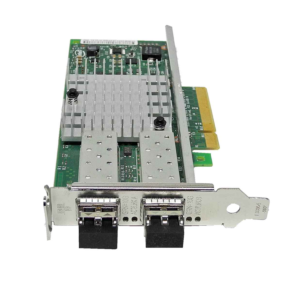 Intel X520-DA2 Dual Port 10GbE SFP+ PCI-E E66560-003 + 2 SFP FSC Karte LP Dell Intel X520-DA2 Dual Port FC 10GbE SFP+ Netzwerkkarte +2x 10Gb SFP 0942V6 LP