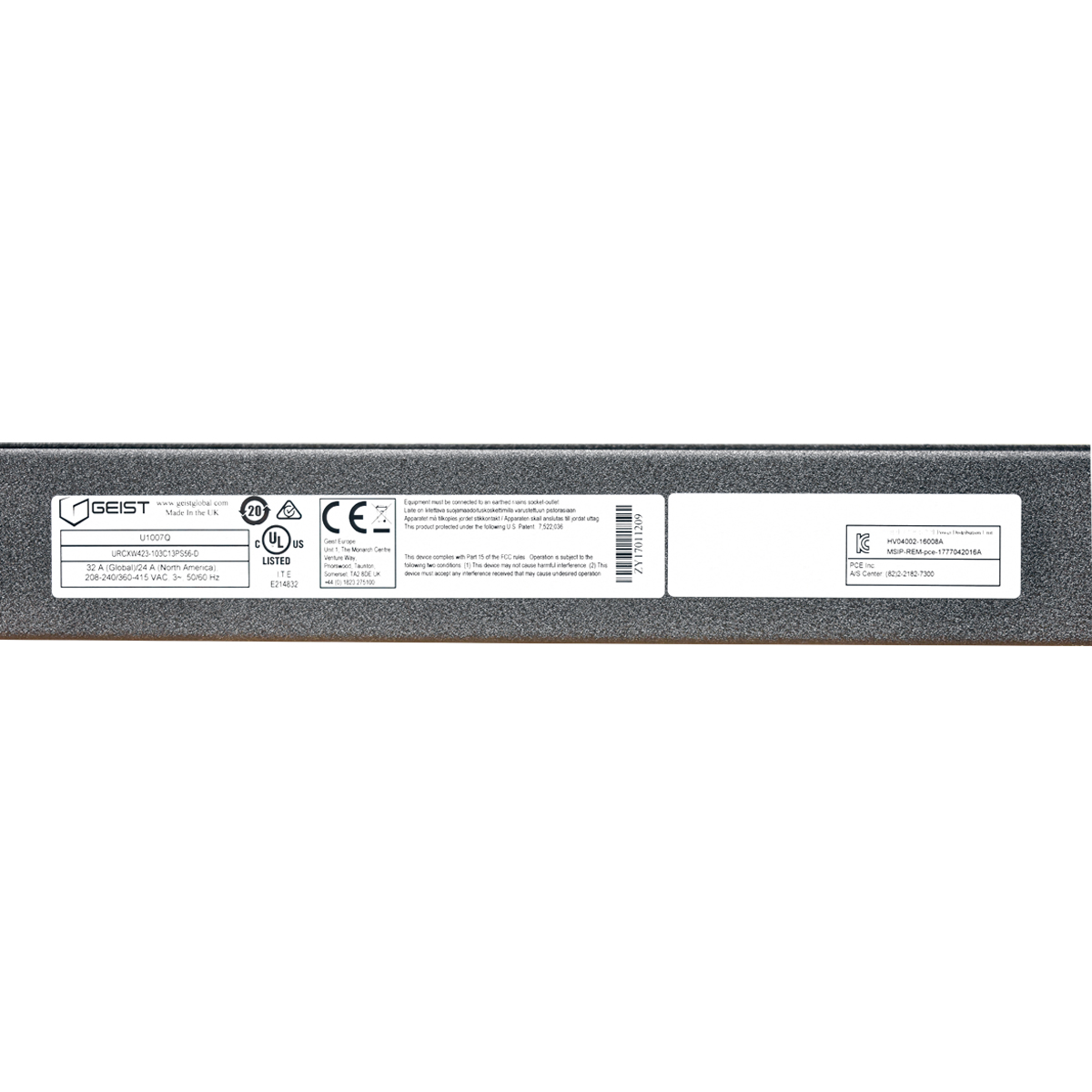 Geist RCX-D U1007Q URCXW423-103C13PS56-D 42xC13 Metered PDU 3-Phasen + Rackmontageblech Geist RCX-D U1007Q URCXW423-103C13PS56-D 42xC13 Metered PDU 3-Phasen + Rackmontageblech