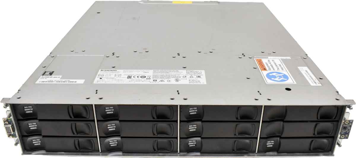 Lenovo Storage E1012 Disk Enclosure 12x 3.5 Bay 10x 4TB HDD 2x 6Gb/s SAS Controller