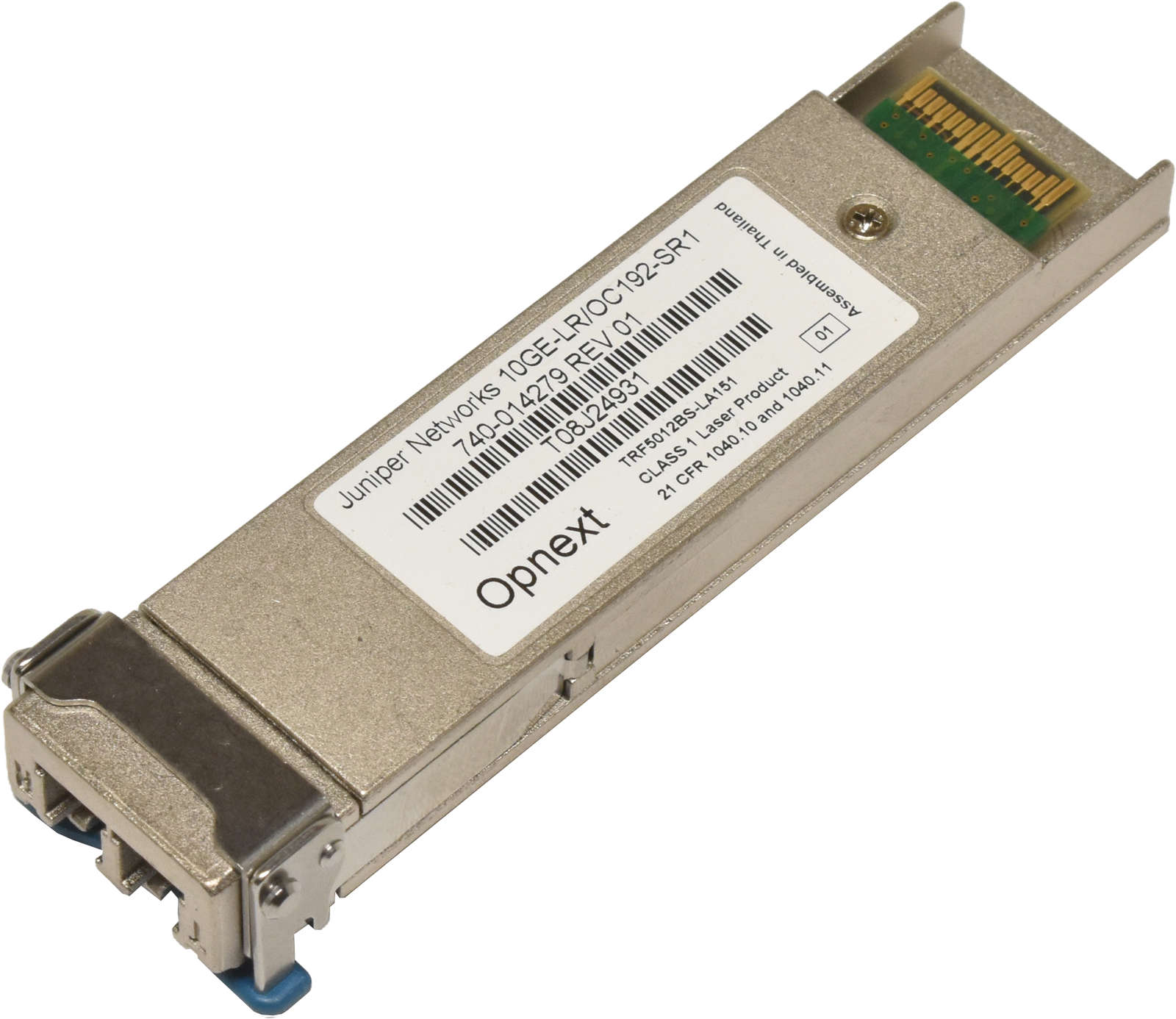 Juniper-Networks-10GE-LR-OC192-SR1-XFP-10G-1310nm-001.jpg Juniper Networks 10GE-LR/OC192-SR1 XFP 10G 1310nm 10km Transceiver 740-014279