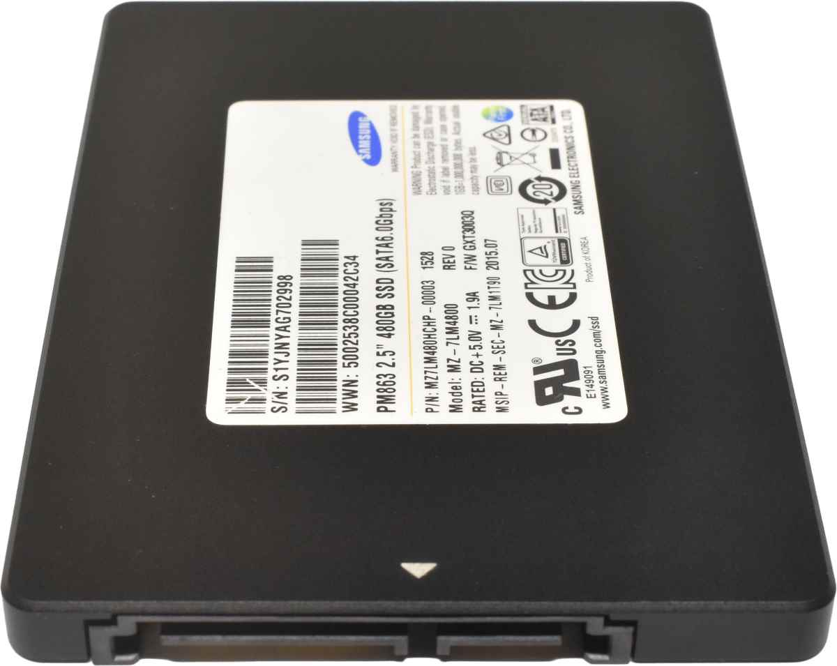 Samsung PM863 MZ-7LM4800 480GB 2.5" 6G SATA SSD ProLiant DL G8 G9 G10