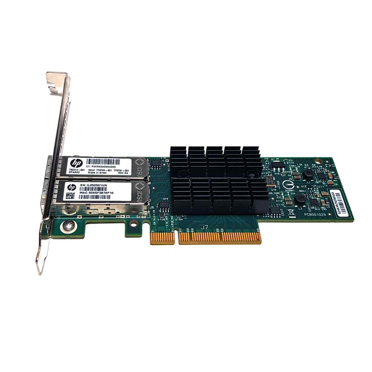 HP Mellanox ConnectX-3 546SFP+ Dual-Port 10GbE Server Adapter 790314-001 779793-B21 FP 4x HP Mellanox ConnectX-3 546SFP+ 2Port + 3m 40G QSFP+ - 4x 10G SFP+ DAC Cable