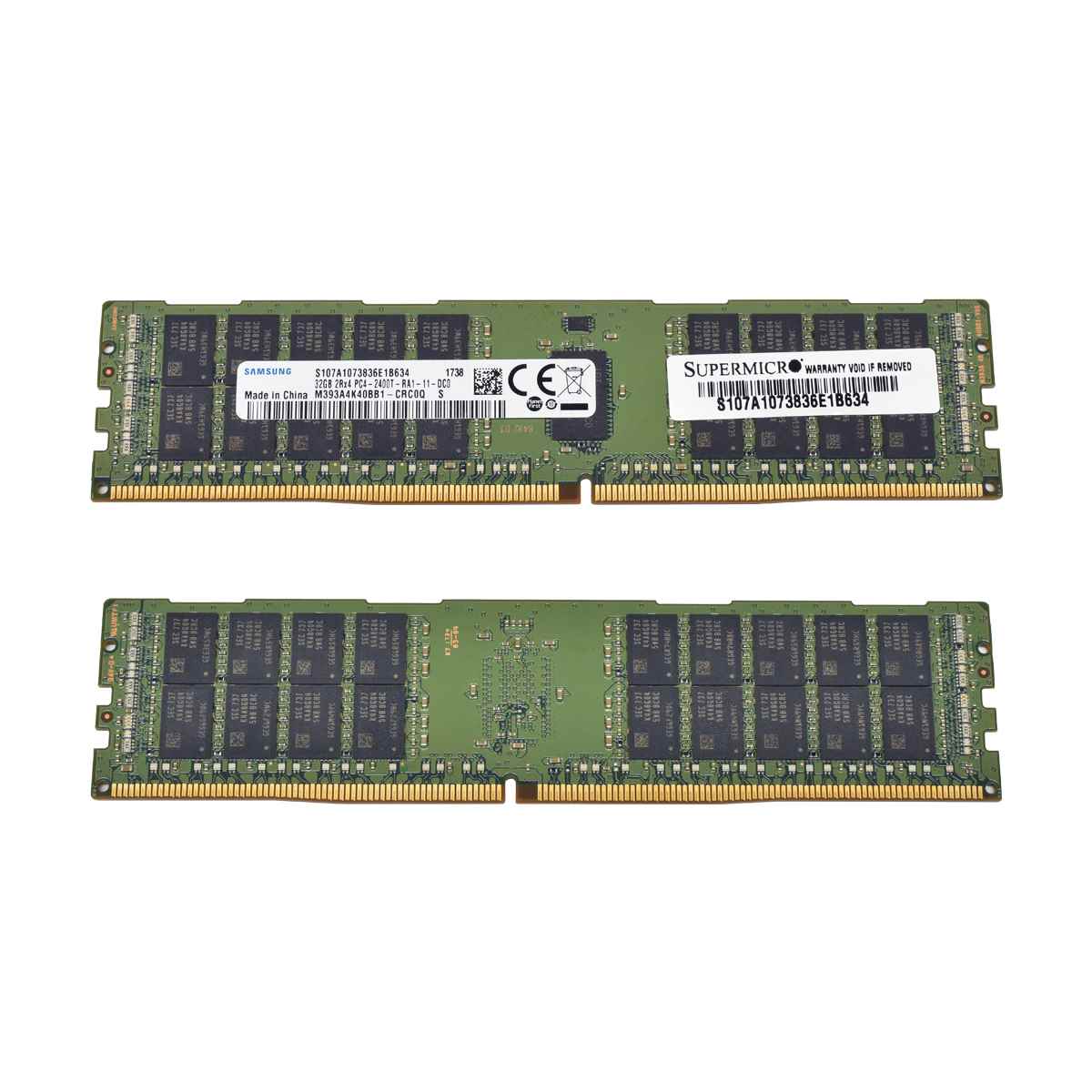512GB Samsung Supermicro 16x32 GB 2Rx4 PC4-2400T ECC M393A4K40BB1-CRC