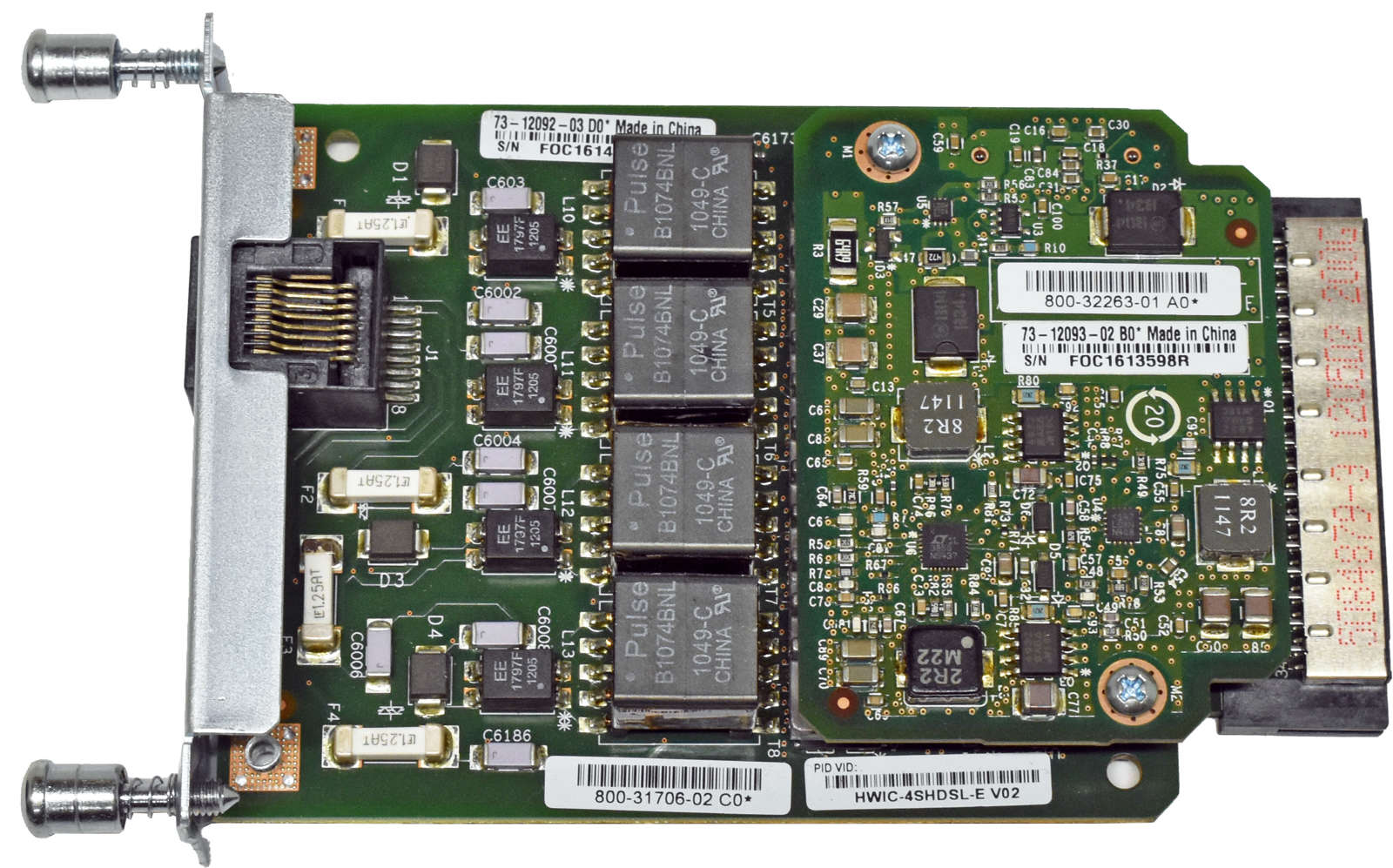 Cisco 4-Pair G.SHDSL EFM HWIC-4SHDSL-E WAN Interface Card 73-12092-03