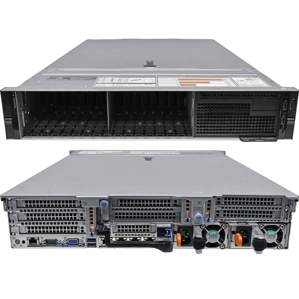 Dell-PowerEdge-R740-ohne-CPU-0-RAM-2x-Kühler-H730p-001.jpg Dell PowerEdge R740 ohne CPU 0 RAM 2x Kühler H730p Controller 16x SFF 2,5