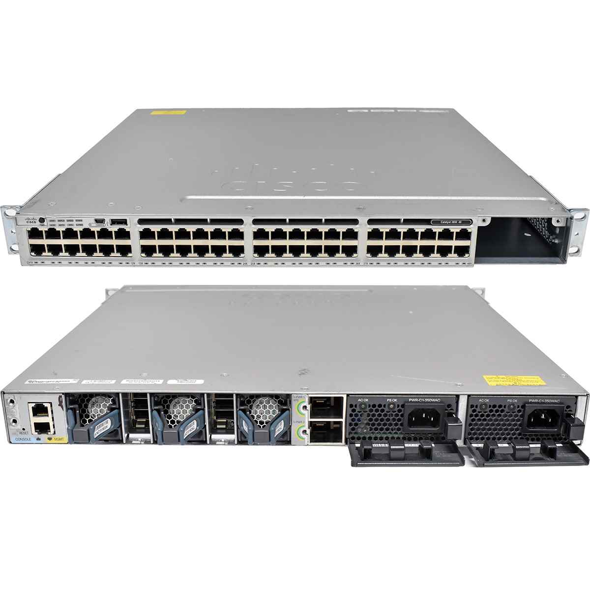 Cisco WS-C3850-48T-L 48-Port stackable Gigabit Ethernet Switch 2x PSU