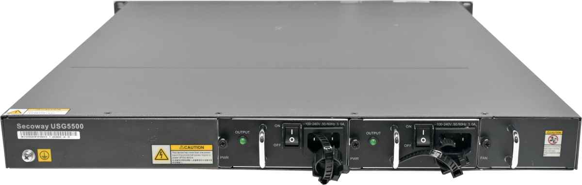 Huawei Secoway USG5530-S 8-Port RJ-45 GE Security Gateway 4x 1G SFP 2x PSU +Rack Ears