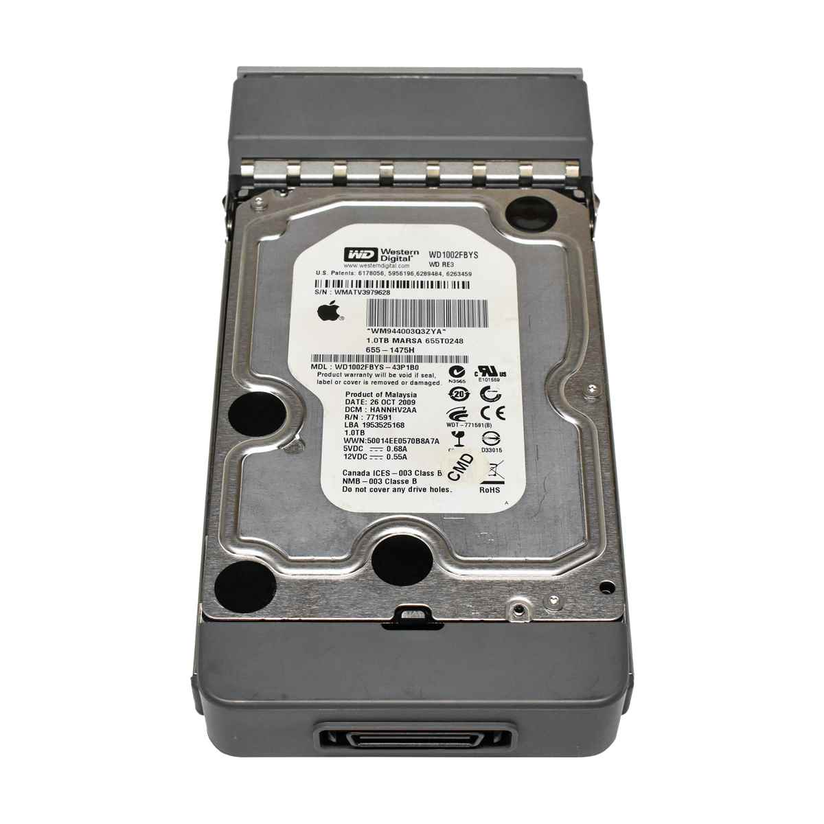 WD Apple 1TB 3.5" SATA 3G HDD Festplatte WD1002FBYS + Rahmen 607-4363 WD Apple 1TB 3.5" SATA 3G HDD Festplatte WD1002FBYS + Rahmen 607-4363