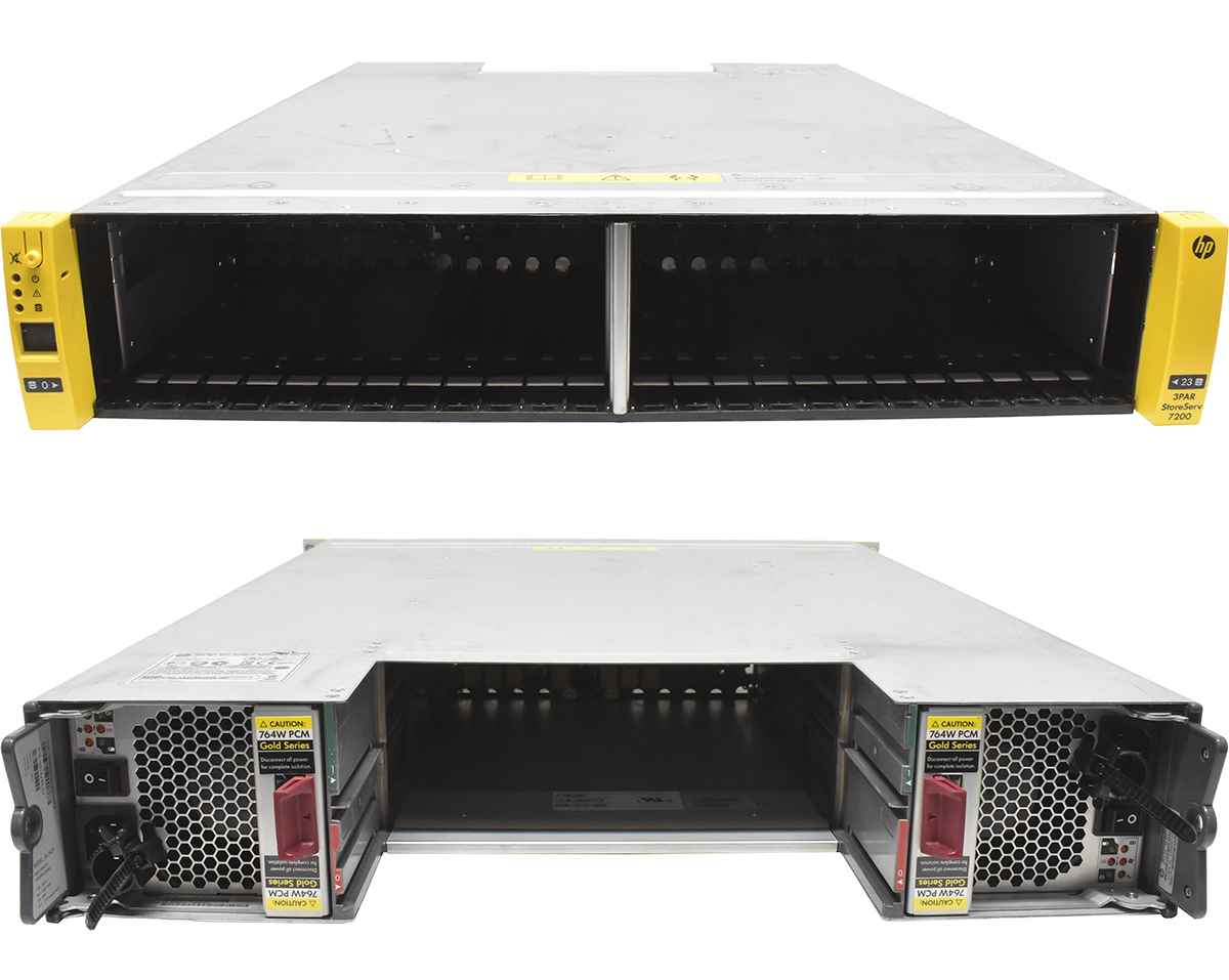 HP 3PAR StoreServ 7200 24x SFF 2,5" no Controller QR490-63001 2x PSU 2U