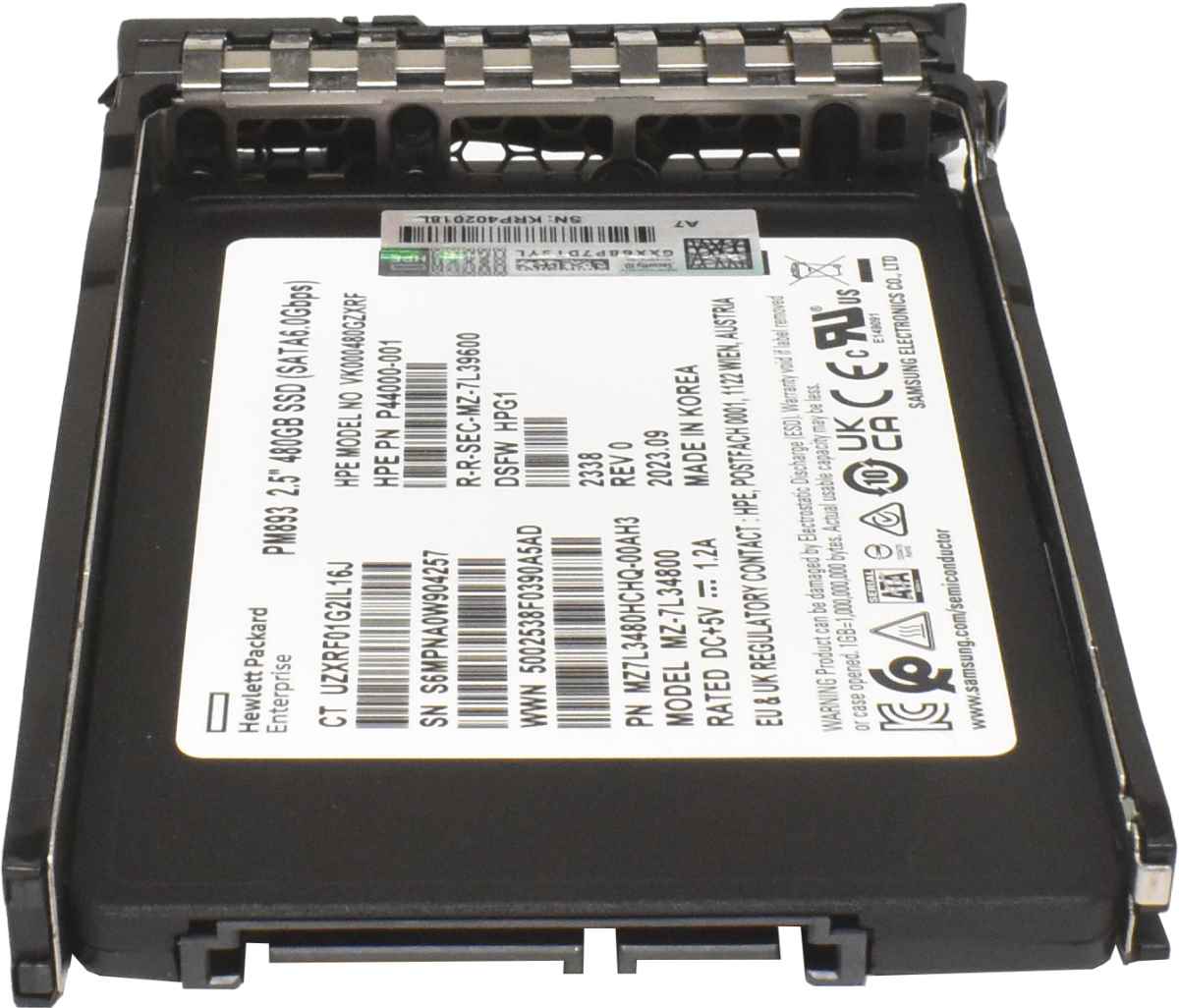 HP PM893 480GB 2.5" SFF 6G SATA-III DS SSD MZ-7L34800 P41522-001