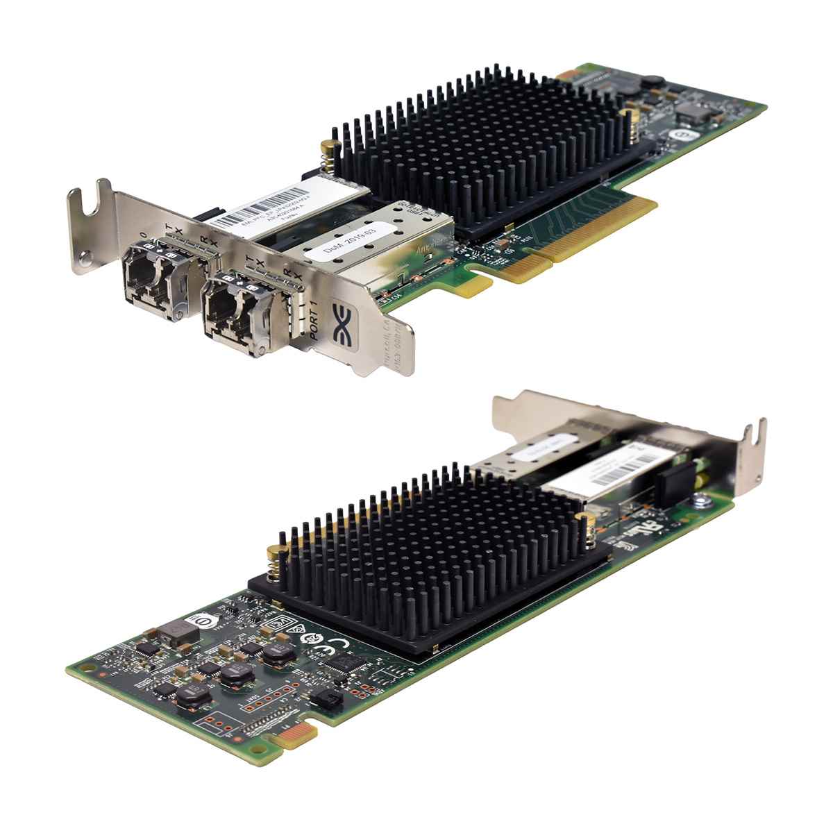 Fujitsu Emulex LightPulse A3C40201684 LPE32002 Dual-Port 32G PCIe x8 FC NIC LP +GBICs