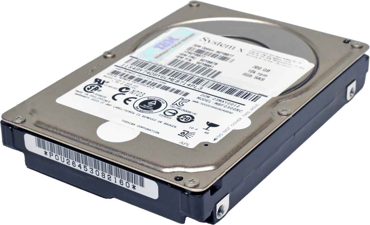 IBM Toshiba 300GB 90Y8878 90Y8881 MBF2300RC 6G 2.5" 10K SAS HDD