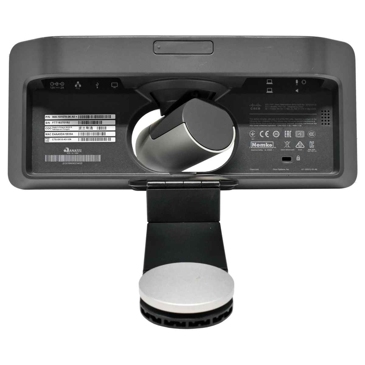 Cisco TelePresence SX10 Quick Set HD Conference Camera CTS-SX10-K9 800-101578-06 Cisco TelePresence SX10 Quick Set HD Conference Camera CTS-SX10-K9 800-101578-06