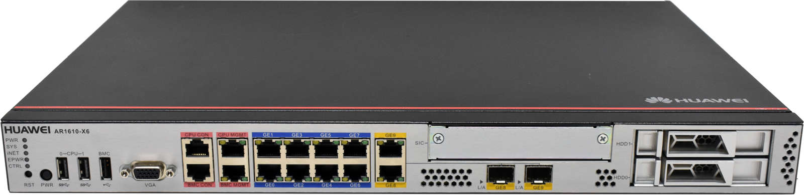 Huawei-AR1610-X6-10-Port-RJ-45-GE-Net-Engine-Acces-001.jpg Huawei AR1610-X6 10-Port RJ-45 GE Net Engine Access Router 2x WAN RJ-45/SFP
