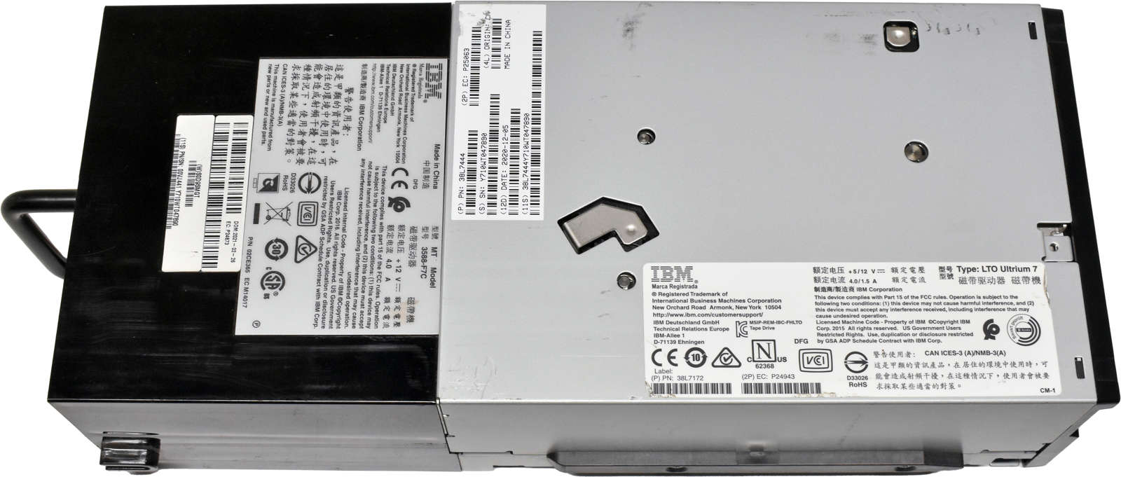 IBM-3588-F7C-00VJ441-Ultrium-LTO-7-8G-FC-Tape-Driv-005.jpg IBM 3588-F7C 00VJ441 Ultrium LTO-7 8G FC Tape Drive for 3584 TS4500
