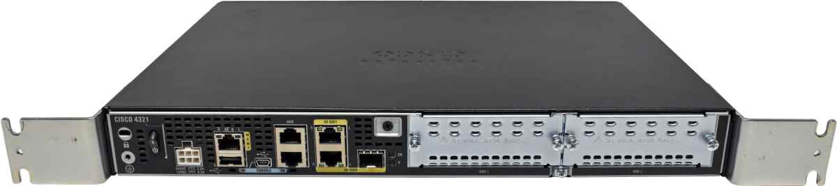 Cisco 4300 Series ISR4321/K9 GE Integrated Services Router no AC Adapter Rack Ears Cisco 4300 Series ISR4321/K9 GE Integrated Services Router no AC Adapter no Front Bezel + Rack Ears