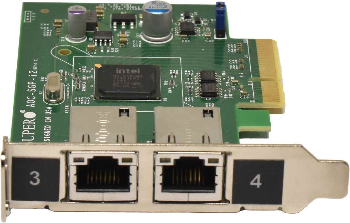 SUPERMICRO AOC-SGP- i2 Dual-Port PCIe x4 Gigabit Ethernet Network Adapter LP SUPERMICRO AOC-SGP- i2 Dual-Port PCIe x4 Gigabit Ethernet Network Adapter LP