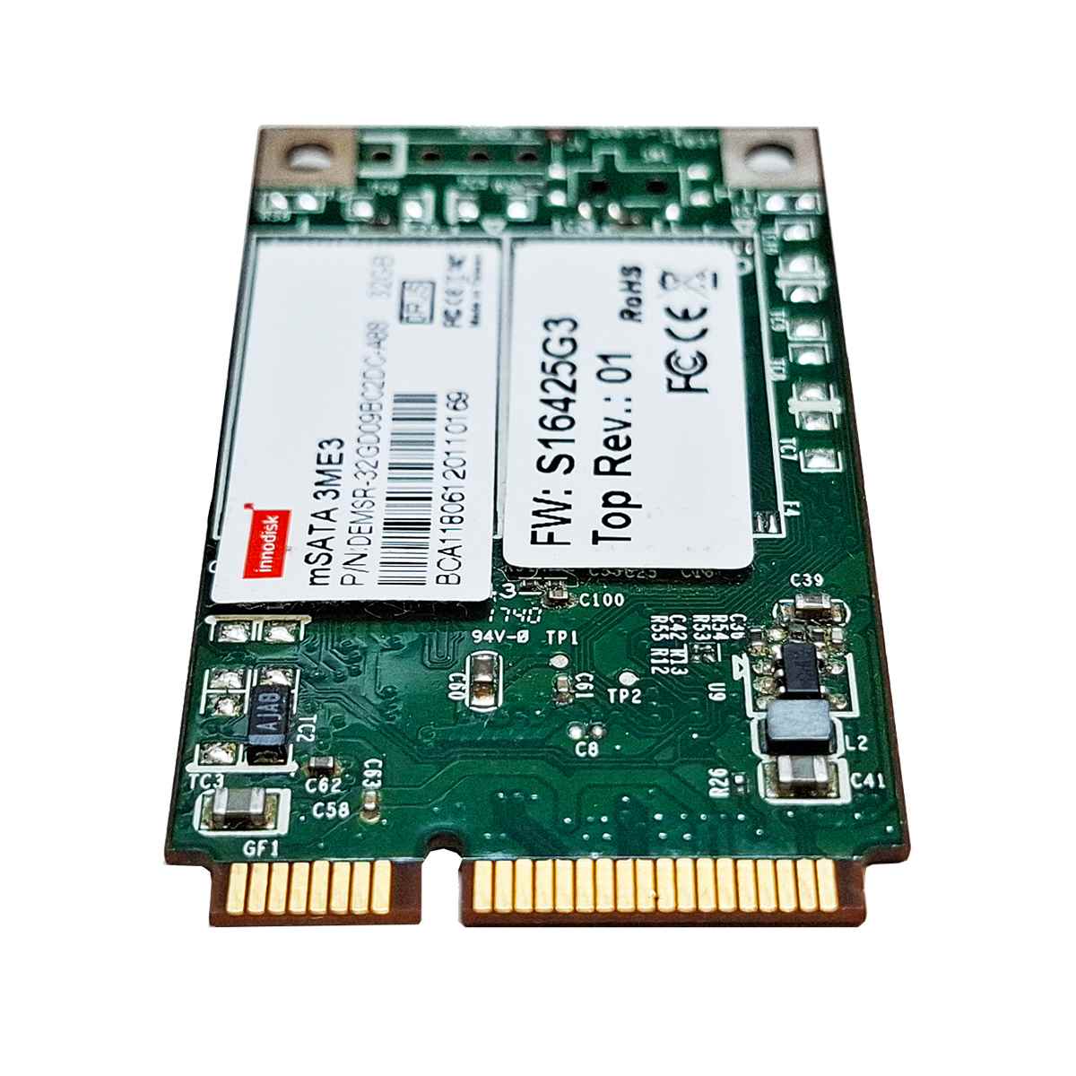 Innodisk mSATA 3ME3 mini-PCIe 32GB 6 Gb/s SSD Memory Card DEMSR-32GD09BC2DC-A88 Innodisk mSATA 3ME3 mini-PCIe 32GB 6 Gb/s SSD Memory Card DEMSR-32GD09BC2DC-A88