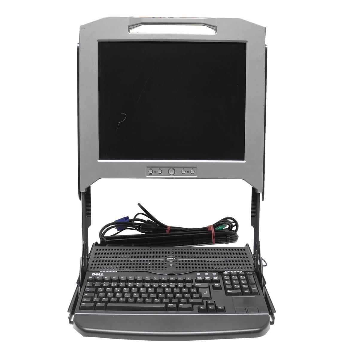 Dell PowerEdge Rack Console 17FP KVM 0HJ9G3 17" FR Keyboard 137PH Dell PowerEdge Rack Console 17FP KVM 0HJ9G3 17" FR Keyboard 137PH