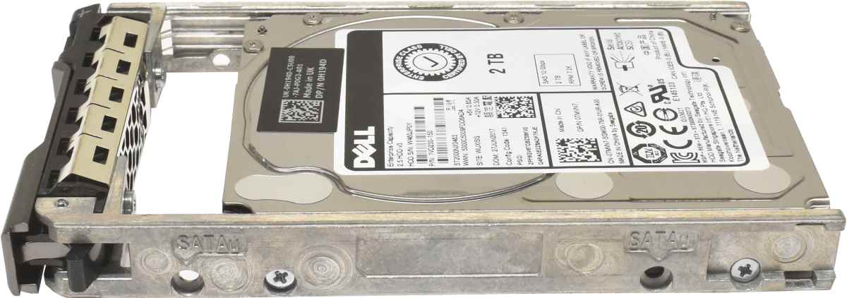 Dell 2TB 2.5" 7.2K SAS 12G HDD Festplatte ST2000NX0463 0TMVN7 + Rahmen