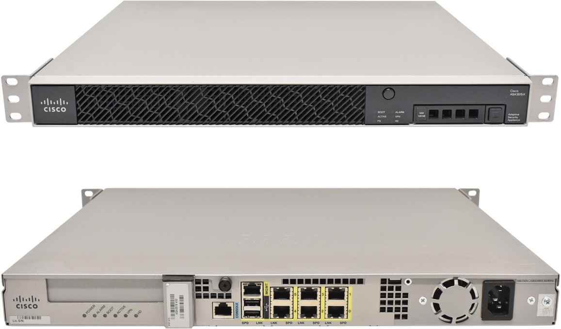 Cisco ASA 5515-X 6-Port Gigabit Ethernet Adaptive Security Appliance +Rack Ears +Caddy no HDD