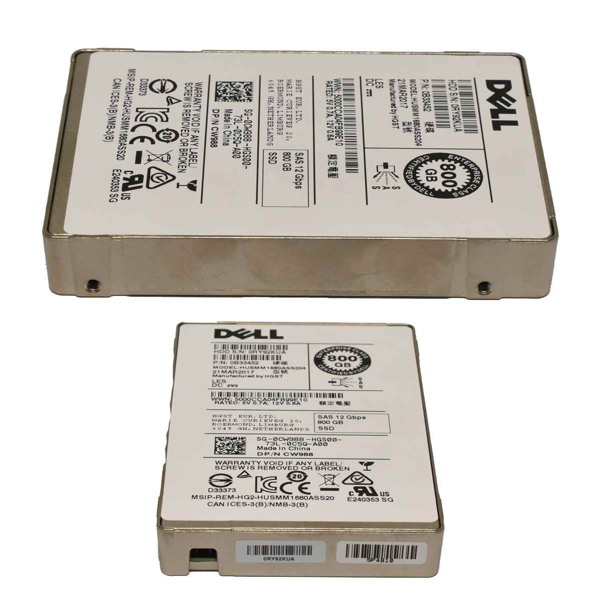 Dell Enterprise Plus 800GB SAS 12G 2.5“ (SSD) HUSMM1680ASS204 0CW988