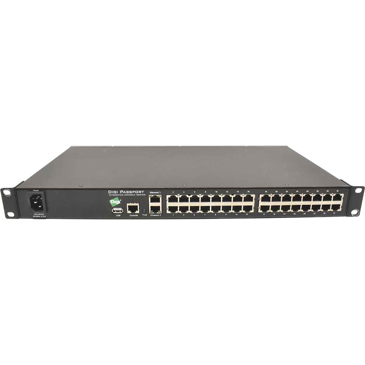 Digi Passport 32 Integrated Console Server 32-Ports RJ-45 100Mbits 1P 50001351-01 Rack Ears