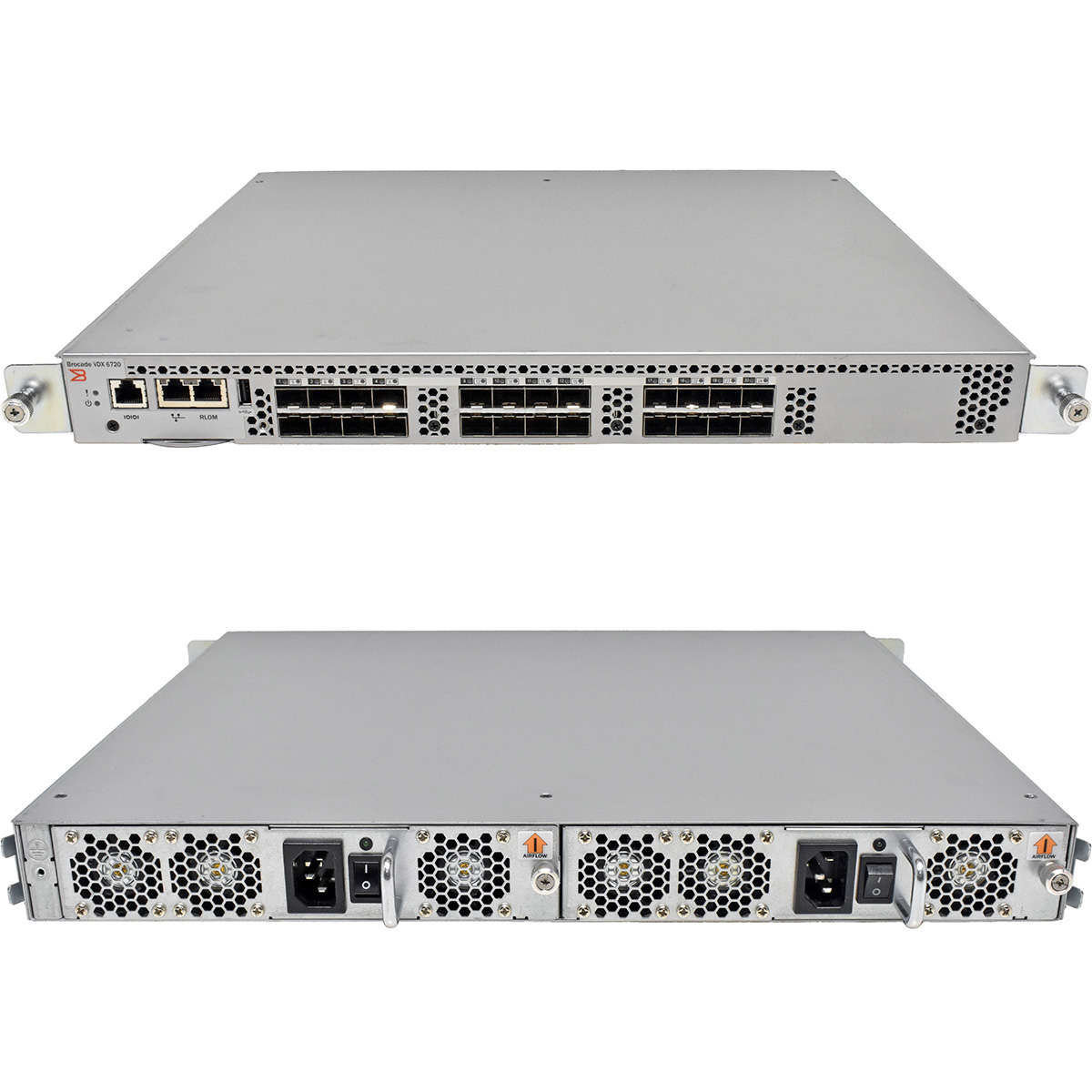 Brocade-VDX-6720-BR-VDX6720-16-R-80-1004567-06-24-005.jpg Brocade VDX 6720 BR-VDX6720-16-R 80-1004567-06 24-Port SFP+ 10G FCoE Switch Rack Ears 24 Ports open